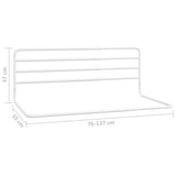 Toddler Safety Bed Rail White (76-137)x55 cm Iron - Low Angle