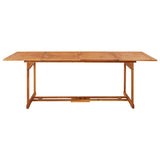 Garden Dining Table 220x90x75 cm Solid Wood Acacia - Front View