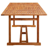 Garden Dining Table 220x90x75 cm Solid Wood Acacia - Side View