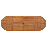 Garden Dining Table 280x90x75 cm Solid Wood Acacia - Top-Down View