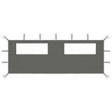 Gazebo Sidewall with Windows 6x2 m Anthracite