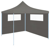 Gazebo Sidewall with Windows 6x2 m Anthracite - Front View