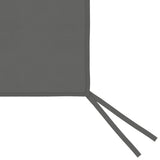 Gazebo Sidewall with Windows 6x2 m Anthracite - Side View