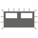 Gazebo Sidewall with Windows 4x2 m Anthracite