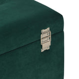 Bench with Storage Compartment Green 80 cm Velvet - Rear View