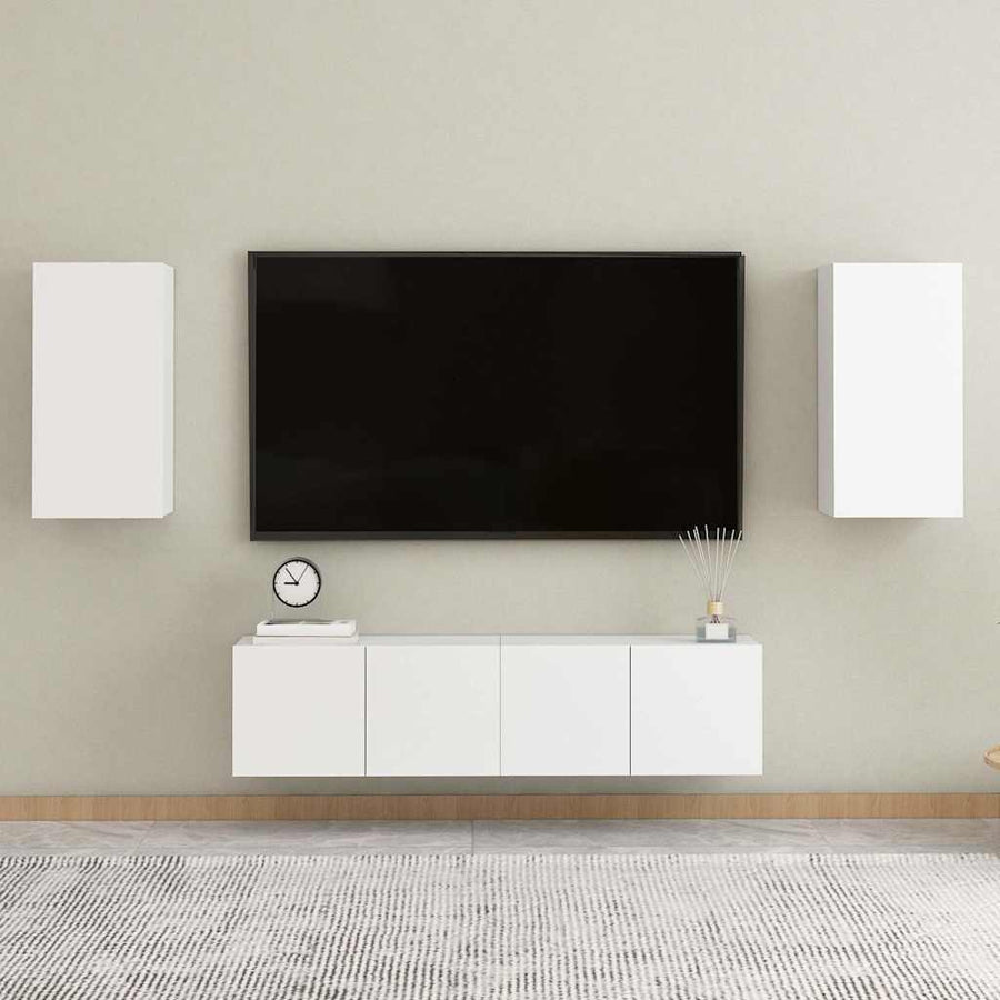 TV Cabinet White 30.5x30x60 cm Engineered Wood