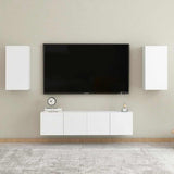 TV Cabinet White 30.5x30x60 cm Engineered Wood - Rear View