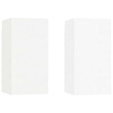 TV Cabinets 2 pcs White 30.5x30x60 cm Engineered Wood - Front View
