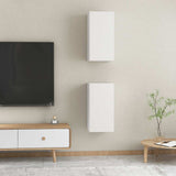TV Cabinets 2 pcs White 30.5x30x60 cm Engineered Wood
