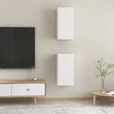TV Cabinets 2 pcs White 30.5x30x60 cm Engineered Wood - Side View