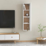 TV Cabinets 2 pcs White 30.5x30x60 cm Engineered Wood - 45-Degree Angle