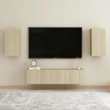 TV Cabinet Sonoma Oak 30.5x30x60 cm Engineered Wood - Rear View