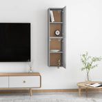 TV Cabinets 2 pcs Concrete Grey 30.5x30x60 cm Engineered Wood
