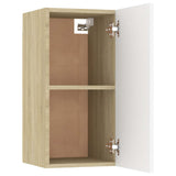 TV Cabinet White and Sonoma Oak 30.5x30x60 cm Engineered Wood - Extra Image