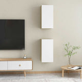 TV Cabinets 2 pcs White and Sonoma Oak 30.5x30x60 cm Engineered Wood - Extra Image
