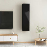 TV Cabinets 2 pcs High Gloss Black 30.5x30x60 cm Engineered Wood - Top-Down View