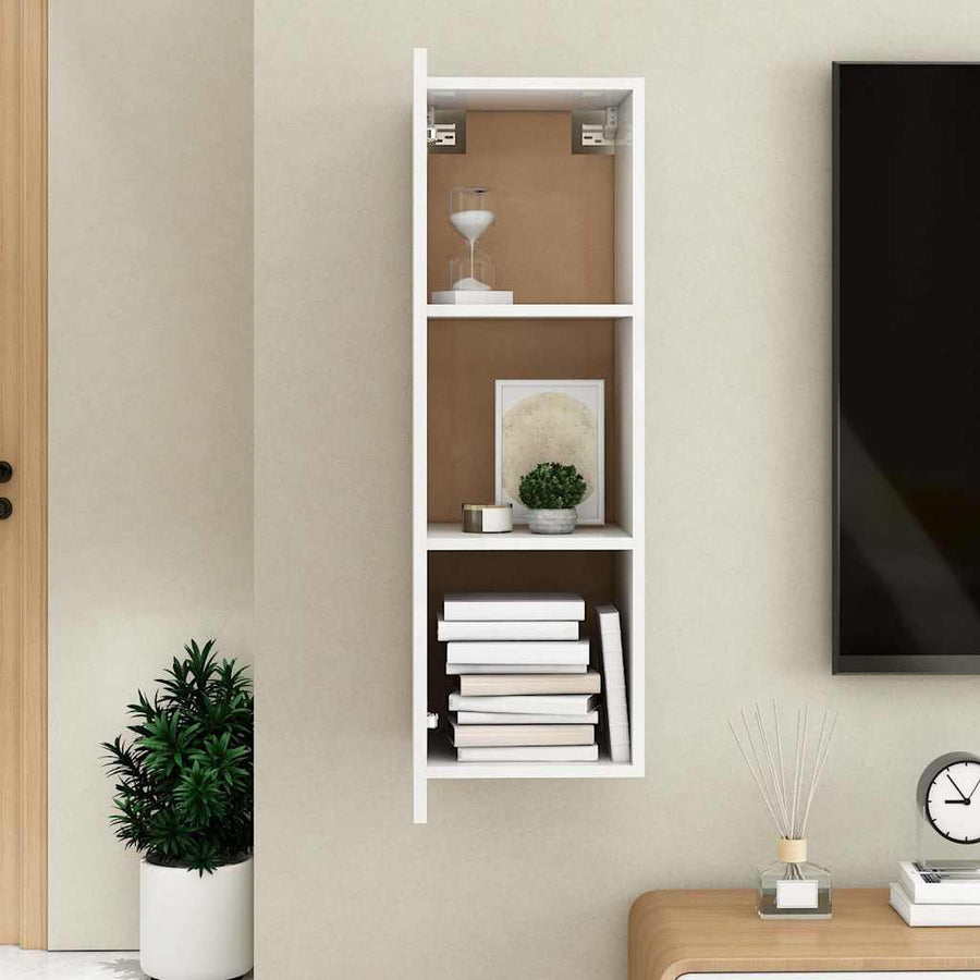 TV Cabinet White 30.5x30x90 cm Engineered Wood