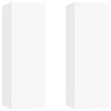 TV Cabinets 2 pcs White 30.5x30x90 cm Engineered Wood