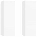 TV Cabinets 2 pcs White 30.5x30x90 cm Engineered Wood