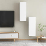 TV Cabinets 2 pcs White 30.5x30x90 cm Engineered Wood - Extra Image