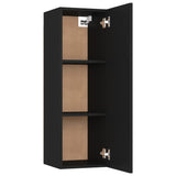 TV Cabinet Black 30.5x30x90 cm Engineered Wood - 45-Degree Angle