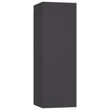 TV Cabinets 2 pcs Grey 30.5x30x90 cm Engineered Wood - Side View