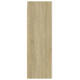 TV Cabinets 2 pcs White and Sonoma Oak 30.5x30x90 cm Engineered Wood - 45-Degree Angle