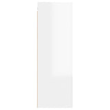 TV Cabinet High Gloss White 30.5x30x90 cm Engineered Wood - Top-Down View