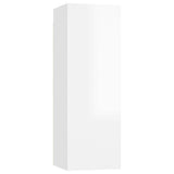 TV Cabinets 2 pcs High Gloss White 30.5x30x90 cm Engineered Wood
