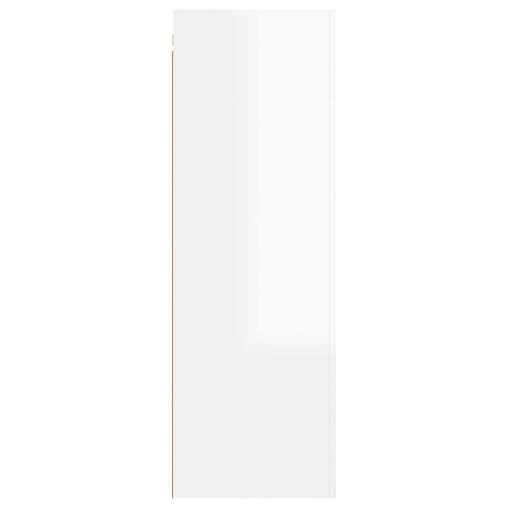 TV Cabinets 2 pcs High Gloss White 30.5x30x90 cm Engineered Wood