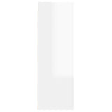 TV Cabinets 2 pcs High Gloss White 30.5x30x90 cm Engineered Wood