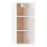 TV Cabinets 2 pcs High Gloss White 30.5x30x90 cm Engineered Wood - Rear View