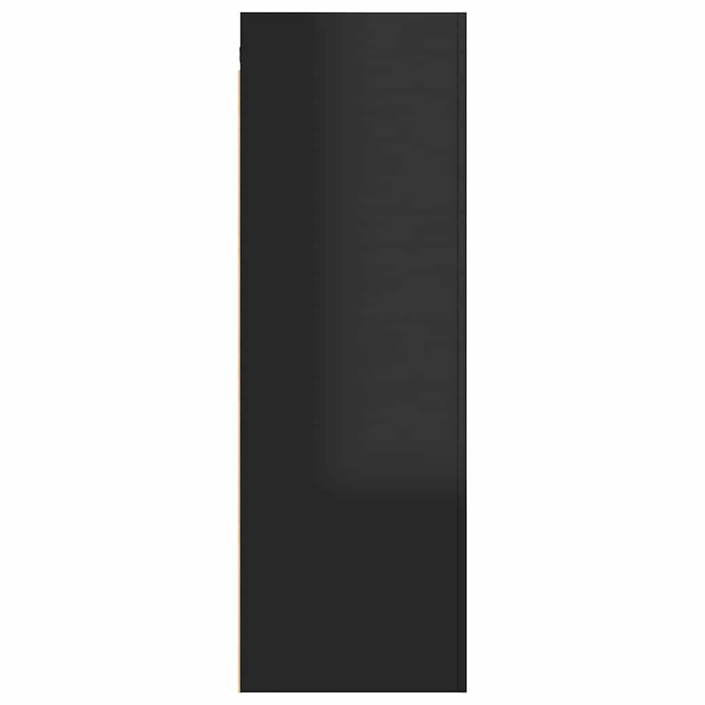 TV Cabinet High Gloss Black 30.5x30x90 cm Engineered Wood