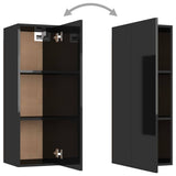 TV Cabinet High Gloss Black 30.5x30x90 cm Engineered Wood