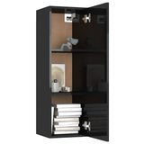 TV Cabinet High Gloss Black 30.5x30x90 cm Engineered Wood