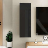 TV Cabinet High Gloss Black 30.5x30x90 cm Engineered Wood - Extra Image