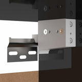 TV Cabinets 2 pcs High Gloss Black 30.5x30x90 cm Engineered Wood - Low Angle