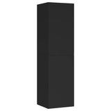 TV Cabinet Black 30.5x30x110 cm Engineered Wood - Front View