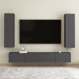 TV Cabinets 2 pcs Grey 30.5x30x110 cm Engineered Wood - Extra Image