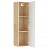 TV Cabinets 2 pcs White and Sonoma Oak 30.5x30x110 cm Engineered Wood - Rear View