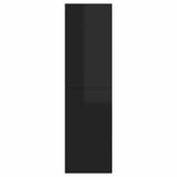 TV Cabinet High Gloss Black 30.5x30x110 cm Engineered Wood - Side View