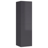 TV Cabinets 2 pcs High Gloss Grey 30.5x30x110 cm Engineered Wood - Side View