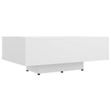 Coffee Table White 85x55x31 cm Engineered Wood - Front View