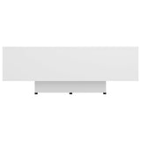 Coffee Table White 85x55x31 cm Engineered Wood - Side View