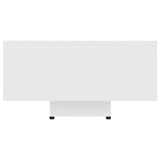 Coffee Table White 85x55x31 cm Engineered Wood - Top-Down View