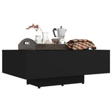 Coffee Table Black 85x55x31 cm Engineered Wood - 45-Degree Angle