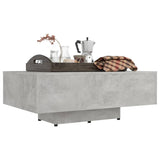 Coffee Table Concrete Grey 85x55x31 cm Engineered Wood - 45-Degree Angle