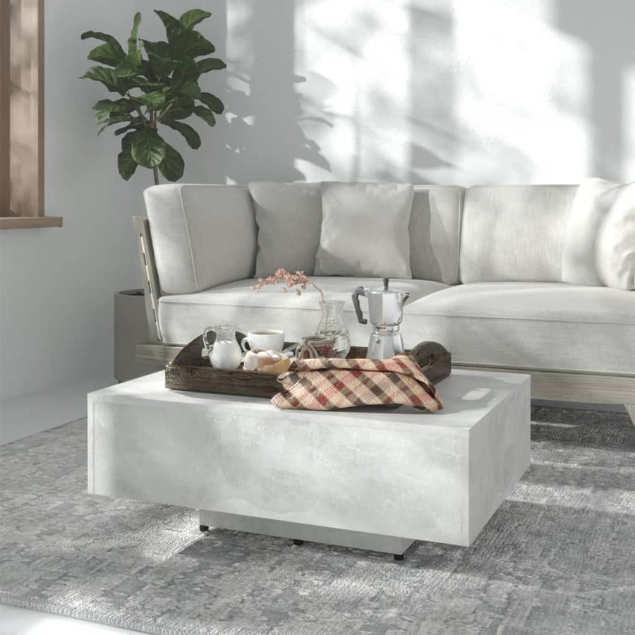 Coffee Table Concrete Grey 85x55x31 cm Engineered Wood