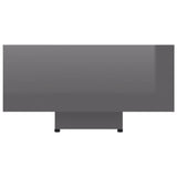 Coffee Table High Gloss Grey 85x55x31 cm Engineered Wood - Top-Down View