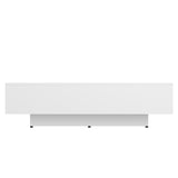 Coffee Table White 100x49.5x31 cm Engineered Wood - Side View